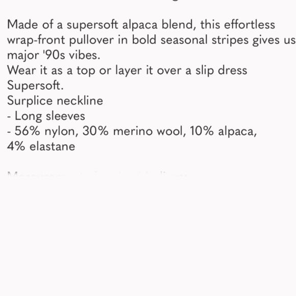 MADEWELL Wrap front pullover sweater w cozy yarn! - Picture 4 of 6